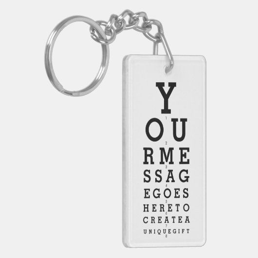 オプティシャン・グラフカスタムのメッセージ キーホルダー (正面左)