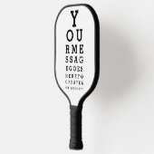 オプティシャン・グラフカスタムのメッセージ ピックルボールラケット (左)