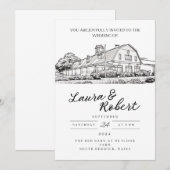 オプティミストファームズの赤い納屋カスタム会場 招待状 (正面/裏面)