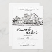 オプティミスト・ファームズのカスタム会場 赤い納屋 招待状 (正面/裏面)