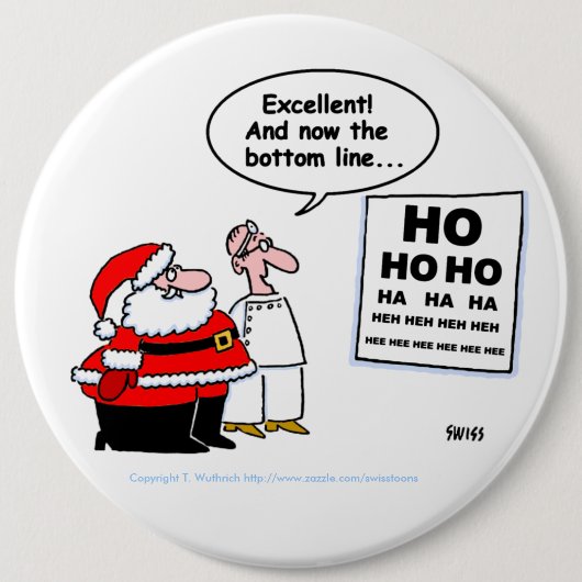 オプトメおもしろいトリストとサンタカートゥーンクリスマス 缶バッジ (正面)