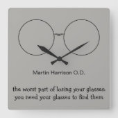 オプトメおもしろいトリストのオフィスの壁時計 スクエア壁時計 (正面)