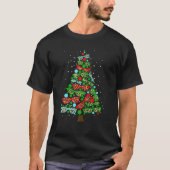 オプトメトリおもしろいストサングラスクリスマスツリーオプティチ Tシャツ (正面)