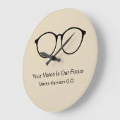 オプトメトリストオフィス待合室時計 ラージ壁時計 (傾斜)