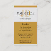 オプトメトリストグラフ黄色金ゴールド 名刺 (裏面)