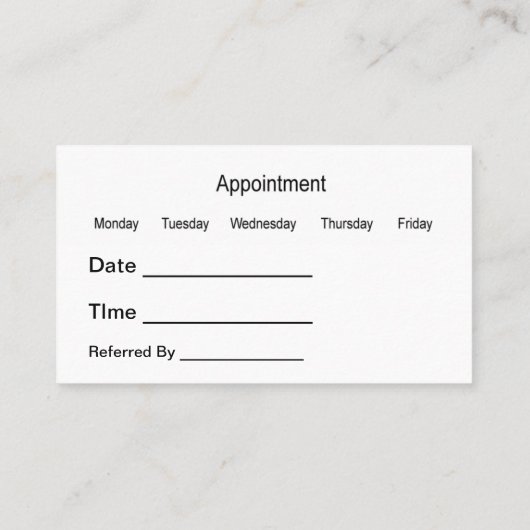 オプトメトリスト眼科医アイウェアデザイン 名刺 (裏面)