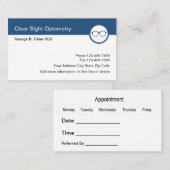 オプトメトリスト眼科医アイウェアデザイン 名刺 (正面/裏面)