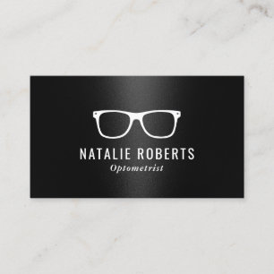 オプトメトリスト眼鏡（黒） 名刺