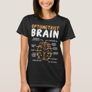 オプトメトリスト脳光学眼鏡視眼鏡光学 Tシャツ