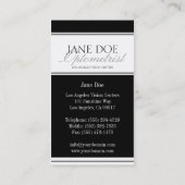 オプトメトリスト·オプトメトリー·アイ·ドクター·シルバー·スクリプト 名刺 (裏面)