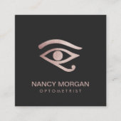 オプトメトロリストアイロゴバラ金ゴールドグリッター スクエア名刺 (正面)