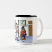 オプトメパーソナライズされたトリスト – 女性マンガ ツートーンマグカップ (正面右)