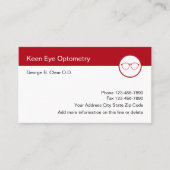 オプトメータ及びアイウェアデザイン 名刺 (正面)
