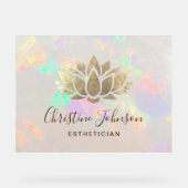 オプラフェイクンドにハスのロゴをホイル アクリルサイン (正面)