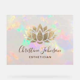 オプラフェイクンドにハスのロゴをホイル アクリルサイン