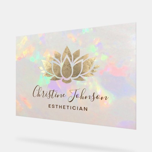 オプラフェイクンドにハスのロゴをホイル アクリルサイン (傾斜)