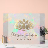 オプラフェイクンドにハスのロゴをホイル アクリルサイン (ウェディング)