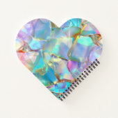 オプラル背景の白いスクリプト名 ノートブック (裏面)