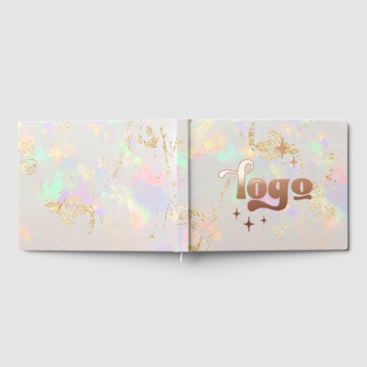 オプラ実在ンドの背景にホイル会社のロゴ ゲストブック (全面)