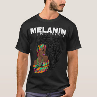 オヘネバ・ドリッピン・メラニン・ブラッククイーン・プライド・アフリカ Tシャツ