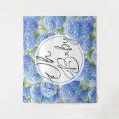 オベビーあじさい青い花 タペストリー (正面)