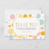 オベビーおもしろい水玉模様ベビーシャワーありがとう 招待状 (正面)