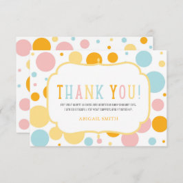 オベビーおもしろい水玉模様ベビーシャワーありがとう 招待状