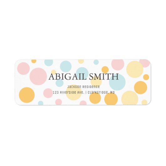 オベビーおもしろい水玉模様ベビーシャワーラベル ラベル (正面)