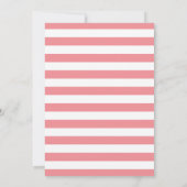 オベビーお洒落ティーパステルコーラルベビーシャワー 招待状 (裏面)