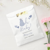 オベビーかわいいブルーパンプキンバウ男の子ベイビーシャワー フェイバーバッグ (封をした状態)