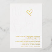 オベビーかわいい男女兼用赤ちゃんシャワー 箔招待状 (正面)