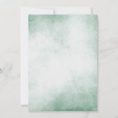 オベビーかわいい象グリーンベイビーシャワー 招待状 (裏面)