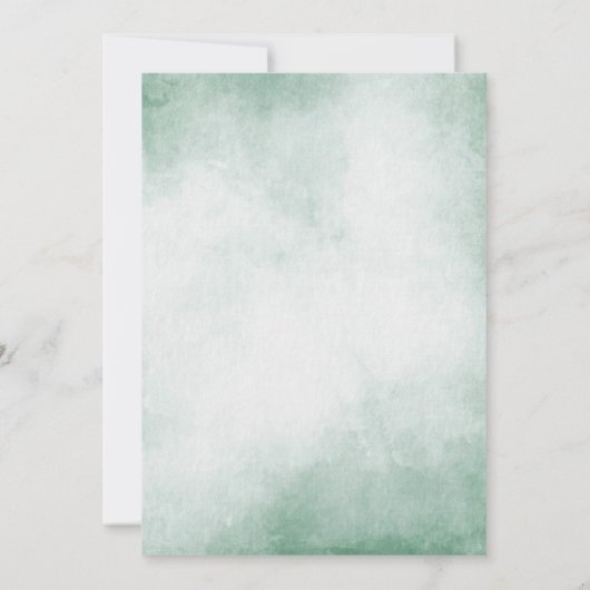 オベビーかわいい象グリーンベイビーシャワー 招待状 (裏面)