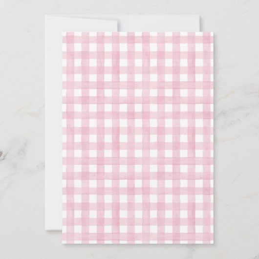 オベビーかわいらしピンクさくらんぼガールベイビーシャワー 招待状 (裏面)