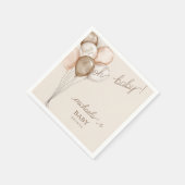 オベビーの水色ボホベイビーシャワー スタンダードカクテルナプキン (角)