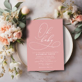 オベビーほこりっぽいバラの赤ちゃんシャワーの招待状 招待状