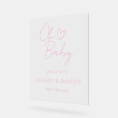 オベビーアクリル赤ちゃんシャワーサイン アクリルサイン (傾斜)