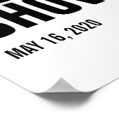 オベビーイエローバルーンベビーシャワーウェルカムサイン ポスター (角)