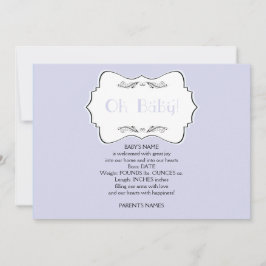 オベビーインブルーベビー発表 案内状