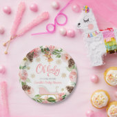オベビーウィンターガールベビーシャワーパーソナライズされた紙 ペーパープレート (パーティー)