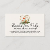 オベビーウッドスライス秋赤ちゃんシャワーブックリクエスト エンクロージャーカード (正面)