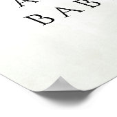 オベビーウッドランドウォーターカラー素朴ウェルカムサイン ポスター (角)