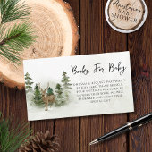 オベビーウッドランドウォーター素朴カラーゲストブック エンクロージャーカード