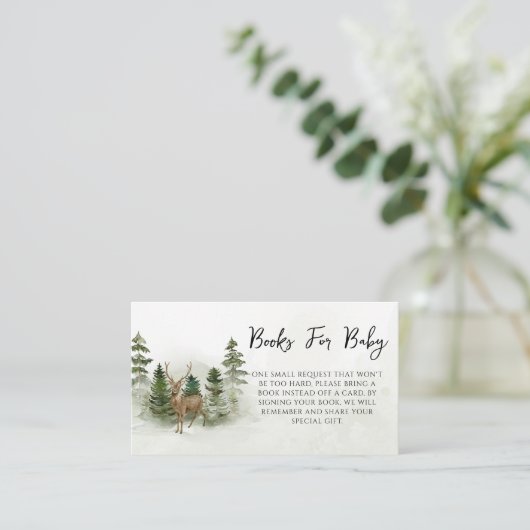 オベビーウッドランドウォーター素朴カラーゲストブック エンクロージャーカード (スタンド正面)