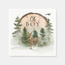 オベビーウッドランドウォーター素朴カラー スタンダードカクテルナプキン