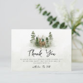 オベビーウッドランドウォーター色素朴サンキューカード サンキューカード (スタンド正面)