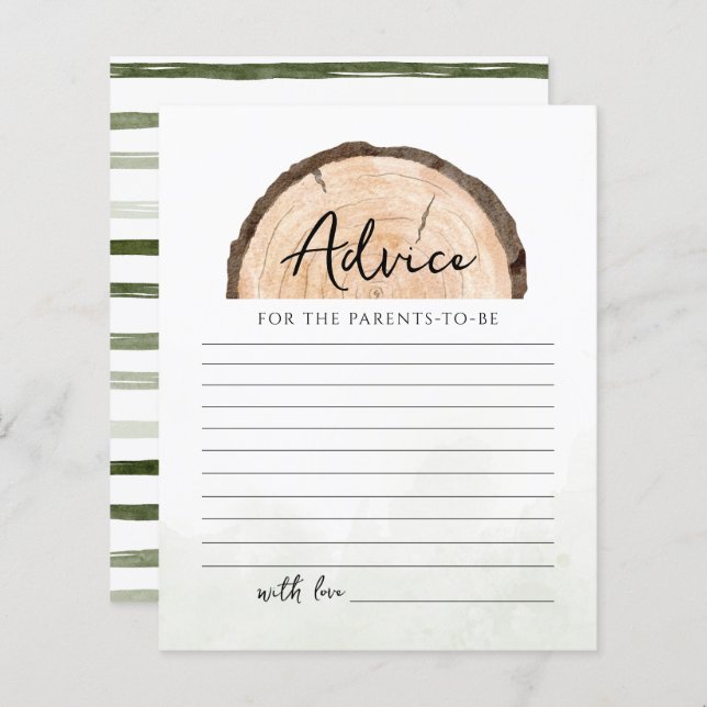 オベビーウッドランド水彩アドバイス親ゲーム (正面/裏面)