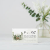 オベビーウッドランド水彩素朴おむつラッフル エンクロージャーカード (スタンド正面)