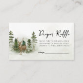 オベビーウッドランド水彩素朴おむつラッフル エンクロージャーカード (正面)