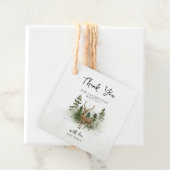 オベビーウッドランド水彩赤素朴ちゃんシャワー フェイバータグ (インサイチュ)